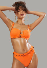 Sun Showers Buckle Bikini Set