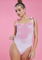 Watch And Learn Velvet Bodysuit