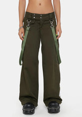 Green COD Baggy Girl Flares