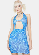 Royal Edge Of Bliss Halter Mini Dress