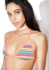 Zooey Rainbow Yarn Dye Triangle Top