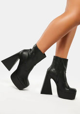 Wide Fit Tealla Platform Ankle Boots