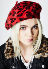 Love Here N' Meow Fuzzy Beret