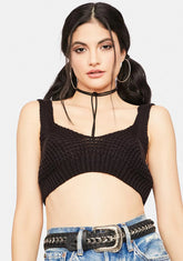 Dark Carnival Karma Crochet Crop Top