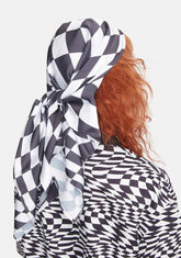 Make My Mark Checkered Head Scarf