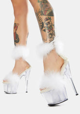 White Adore Platform Heels