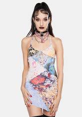 Mixed Animal Print Patchwork Cami Dress