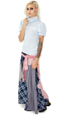 I Love London Edwardian Sleeve Turtleneck - Light Blue