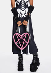 Pink Pentagram Heart Bag