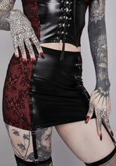 Steel Hearts Mini Skirt