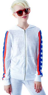 Let's Race Track Jacket - White