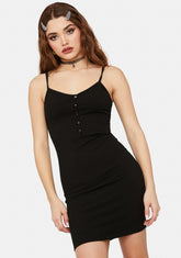 Night What Goes Around Button Up Tank Dress