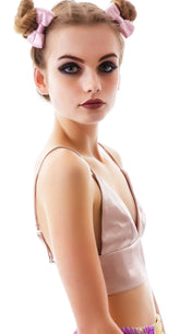 Romance Satin Bralette - White