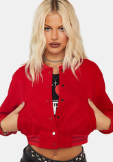 Davis Cropped Bomber Jacket