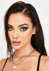 Crystal Heart Septum Ring