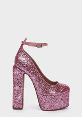 Pink Jubilee Platform Heels