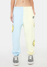 X Smiley Smile For Me Colorblock Sweatpants