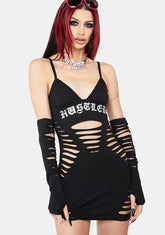 Naughty Peeks Dress & Gloves Set