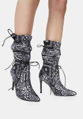 Night Money Making Madness Bandana Print Booties