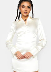Way Down Now Satin Mini Dress