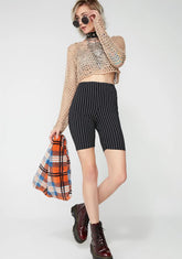 Pinstripe Cycle Shorts