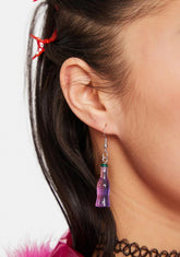 Grape Soda Bottle Drop Earrings