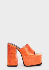 Sagittarius Metallic Platform Mules