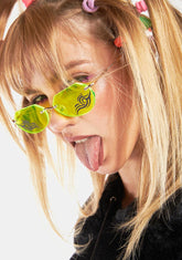 Monster 5 Neon Yellow Sunglasses