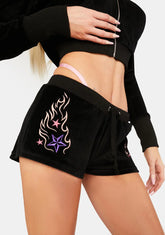 Can't Commit Velour Shorts