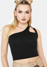 Next Level One Shoulder Crop Top