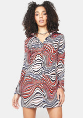 All About Art Abstract Mini Dress