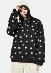 Taliya Daisy Print Sweatshirt