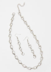 Hooked On You Necklace And Earrings Set