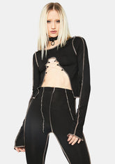 True Baddie Contrast Stitch Pants Set