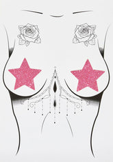 Sparkle Pony Pink Glitter Starry Nights Pasties