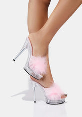Sweet Royal Attitude Marabou Heels