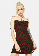 That's Showbiz Floral Cowl Neck Mini Dress