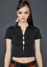 Can't Trust Myself Crop Shirt