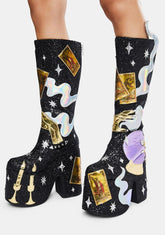 Cosmic Fortune Platform Boots