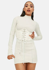 Bliss In Any Event Mock Neck Bustier Dress