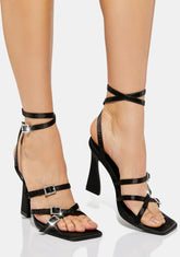 Black Kalon Wrap Heels
