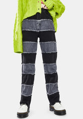 Charcoal Shredder Wide Leg Jeans