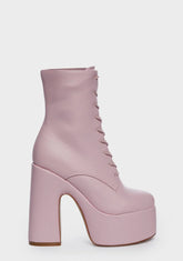 Pink Adelyn Platform Boots