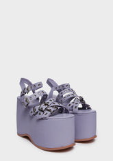 Too Good Wedge Heels - Purple