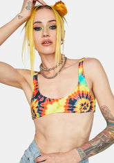 The 90s Tie Dye Bikini Top