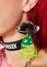 Neon Green Take Me Earrings