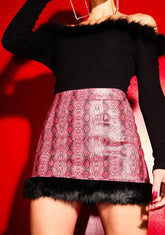 Now We're Jammin' Snake Print Boa Skirt