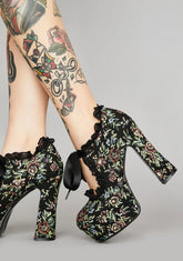 Nocturnal Garden Platform Mary Janes