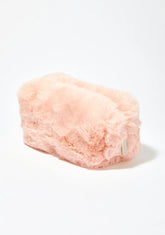 Cotton Candy Faux Fur Makeup Bag