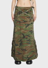 Camo Triple Zip Off Skirt